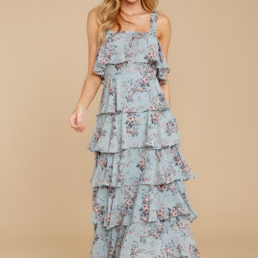 RedDress Boutique Teal Floral Dress